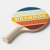 ヴィンテージはっきりした5ストライプの名 卓球ラケット (正面アングル)