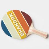 ヴィンテージはっきりした5ストライプの名 卓球ラケット (横)