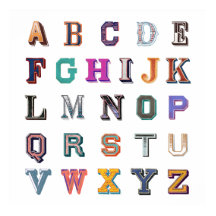 ヴィンテージはっきりしたa-zアルファベット