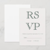 ヴィンテージはっきりしたRSVPカード 出欠カード (正面/裏面)