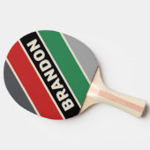 ヴィンテージはっきりしたVHSストライプの（名前） 卓球ラケット (横)