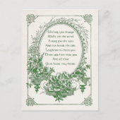 ヴィンテージはアイリッシュ賛美のフローラ枠で刻印 ポストカード (正面)