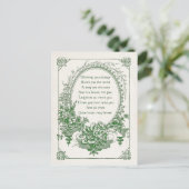 ヴィンテージはアイリッシュ賛美のフローラ枠で刻印 ポストカード (スタンド正面)