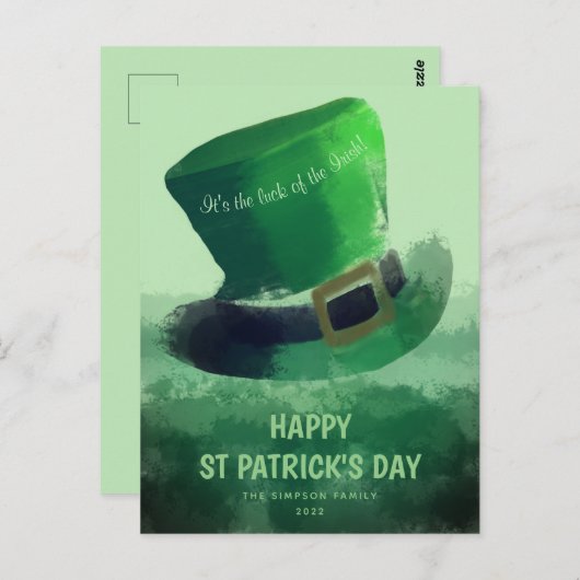 ヴィンテージはアイルランドのst patricks dayの幸運 ポストカード (正面/裏面)
