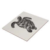 ヴィンテージはウミガメ-カメのテンプレート--をかわら状に重ねました タイル (側面)