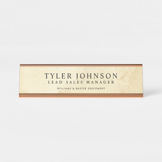 ヴィンテージはカスタマイズ背景幕を壁紙を張ります デスクネームプレート (正面)