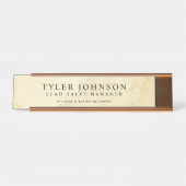 ヴィンテージはカスタマイズ背景幕を壁紙を張ります デスクネームプレート (正面)