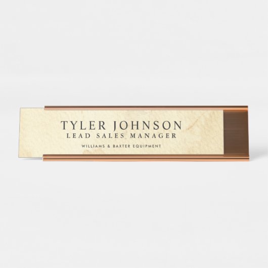 ヴィンテージはカスタマイズ背景幕を壁紙を張ります デスクネームプレート (正面)