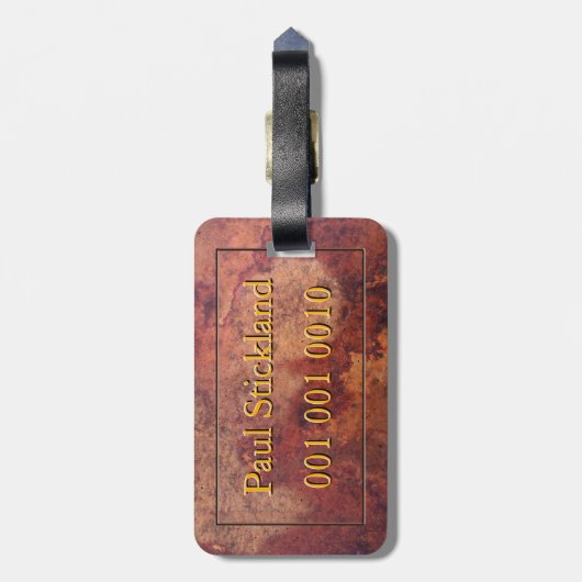 ヴィンテージはカスタムなモノグラムかイニシャルに革を張ります ラゲッジタグ (裏面縦)