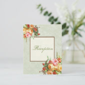 ヴィンテージはカードnの鳥の披露宴の招待状上がりました 招待状 (スタンド正面)