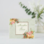 ヴィンテージはカードnの鳥RSVPの応答上がりました 出欠カード (スタンド正面)