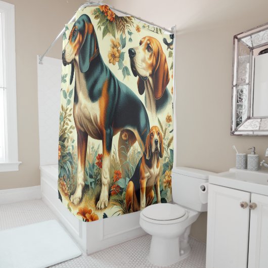 ヴィンテージはシームレスに絵画対応 シャワーカーテン (インサイチュ)