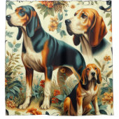 ヴィンテージはシームレスに絵画対応 シャワーカーテン (正面)