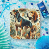 ヴィンテージはシームレスに絵画対応 ペーパープレート (パーティー)