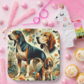 ヴィンテージはシームレスに絵画対応 ペーパープレート (パーティー)