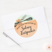 ヴィンテージはシールのキッチンから弓を引く ラウンドシール (封筒)