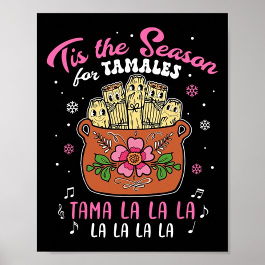 ヴィンテージはタマレスのクリスマスメキシコの季節 ポスター (正面)