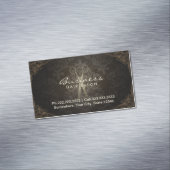 ヴィンテージはダマスク織のヘアーサロンを組み立てました マグネット名刺 (インサイチュ)