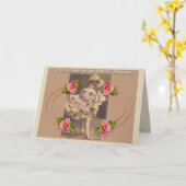 ヴィンテージはダンサーの挨拶状を空想します カード (黄色い花)