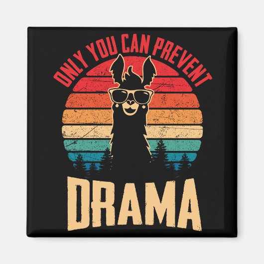 ヴィンテージはドラマラマを防ぐのみ マグネット (正面)