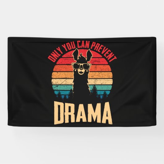 ヴィンテージはドラマラマを防ぐのみ 横断幕 (横)