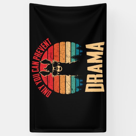 ヴィンテージはドラマラマを防ぐのみ 横断幕 (縦)