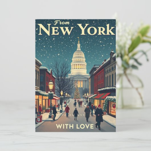 ヴィンテージはニューヨークから愛とメリークリスマス シーズンカード (スタンド正面)