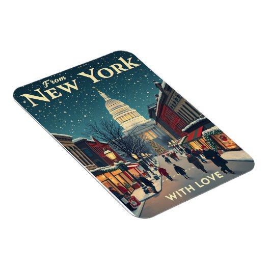 ヴィンテージはニューヨークから愛とメリークリスマス マグネット (右側)