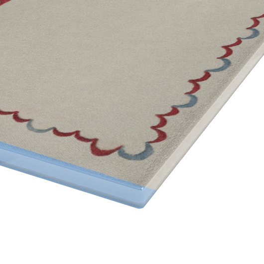 ヴィンテージはハッラーの布を刺繍しました カッティングボード (角)