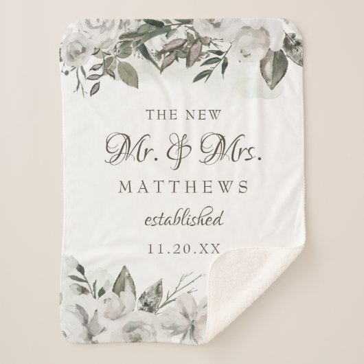 ヴィンテージはバラを大切にし、新しいミスター。とミセス・ニューライヴァーズ シェルパブランケット (正面)