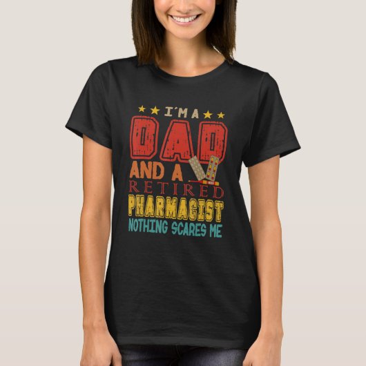 ヴィンテージはパパで薬剤師退職しただ Tシャツ (正面)