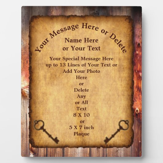 ヴィンテージはパーソナライズされたどんな大事な行事でもプラークを見る フォトプラーク (正面)