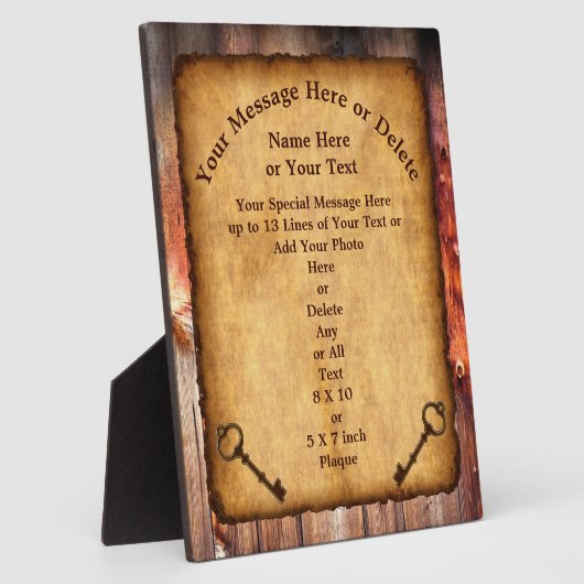 ヴィンテージはパーソナライズされたどんな大事な行事でもプラークを見る フォトプラーク (側面)