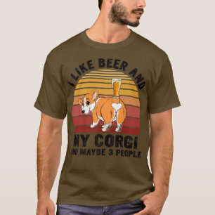 ヴィンテージはビールと私のコーギが好き&多分3人のDr. Tシャツ