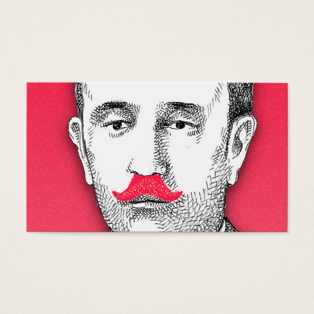 ヴィンテージはピンクおもしろいの口ひげ (正面)