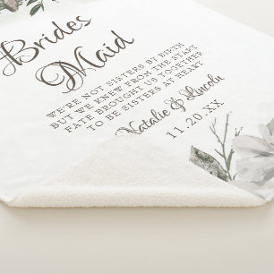 ヴィンテージはフローラを愛するbridesmaid引用文 シェルパブランケット