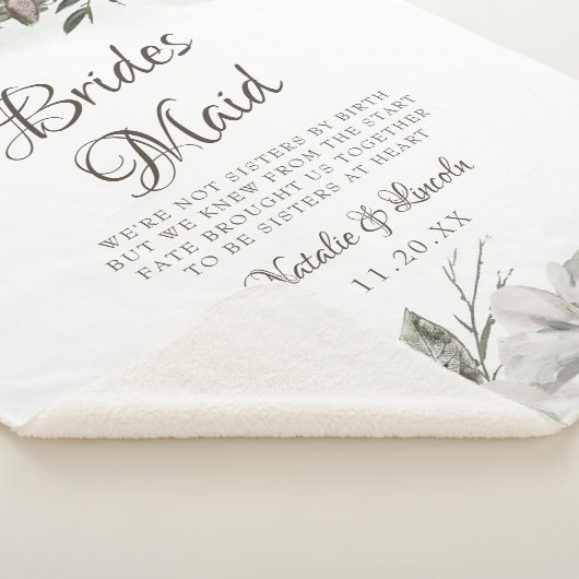 ヴィンテージはフローラを愛するbridesmaid引用文 シェルパブランケット (3/4)