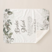 ヴィンテージはフローラを愛するbridesmaid引用文 シェルパブランケット (正面(横))