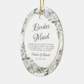 ヴィンテージはフローラを愛するbridesmaid引用文 セラミックオーナメント (左)