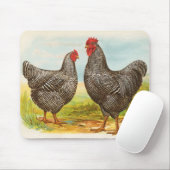 ヴィンテージはプリマスロックの鶏のマウスパッドを禁止しました マウスパッド (マウス)