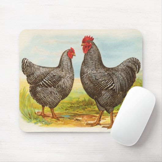 ヴィンテージはプリマスロックの鶏のマウスパッドを禁止しました マウスパッド (マウス)