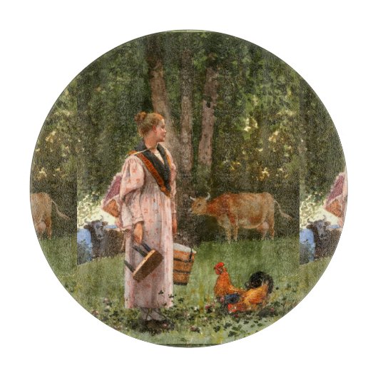 ヴィンテージはミルクメイドを泡立てる カッティングボード (正面)