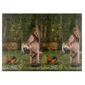 ヴィンテージはミルクメイドを泡立てる カッティングボード (正面)