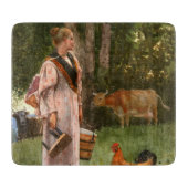 ヴィンテージはミルクメイドを泡立てる カッティングボード (正面)