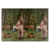 ヴィンテージはミルクメイドを泡立てる カッティングボード (正面)