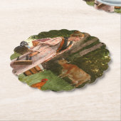 ヴィンテージはミルクメイドを泡立てる ペーパーコースター (アングル)