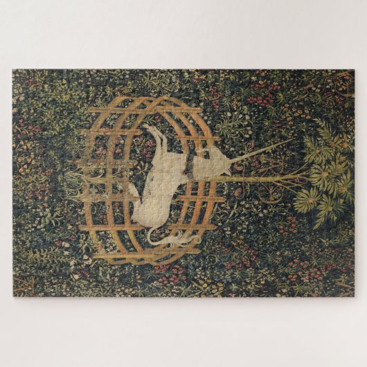 ヴィンテージはユニコーン絵画で囲まれた(1505) ジグソーパズル (横)