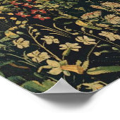 ヴィンテージはユニコーン絵画で囲まれた(1505) ポスター (角)