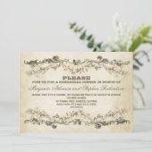 ヴィンテージはリハーサルの夕食の招待状を老化させました 招待状 (スタンド正面)