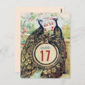 ヴィンテージはロマンチックな庭で牡丹 ポストカード (正面/裏面)